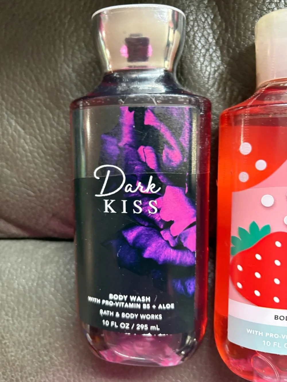 Bath and body shower gel set in dark kiss and strawberry soda